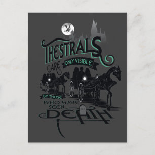 ハリー・ポッターシリーズ  Thestralsのタイポグラフィのグラフィック ポストカード