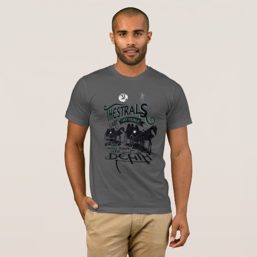 ハリー・ポッターシリーズ| Thestralsのタイポグラフィのグラフィック Tシャツ (正面フル)