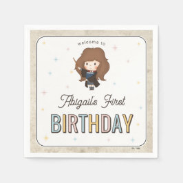 ハリー・ポッター かわいいハーメイオンワザード誕生日 スタンダードカクテルナプキン