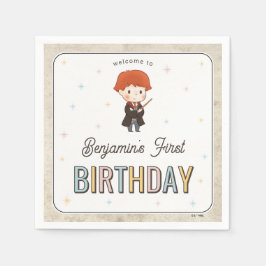 ハリー・ポッター かわいい ロン・ウィーズリー 魔法使い 誕生日 スタンダードカクテルナプキン