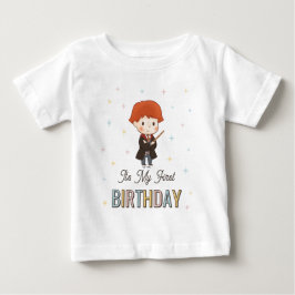 ハリー・ポッター・ちびロン・ウィーズリー魔法使いの誕生日 ベビーTシャツ