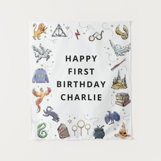 ハリー・ポッター アイコンの誕生日 タペストリー (正面)