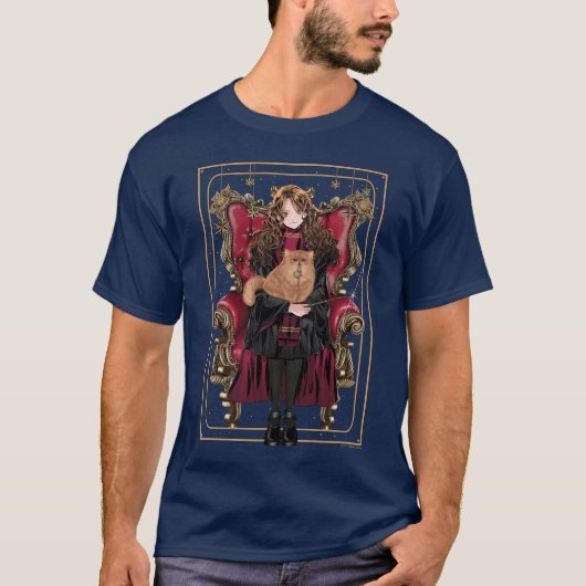 ハリー・ポッター™ | アニメのハーミオネ・グレンジャー 座っている Tシャツ (正面)