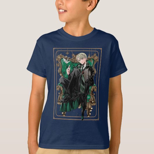 ハリー・ポッター™ | アニメ ドラコ・マルフォイ 座り Tシャツ (正面)