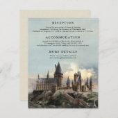 ハリー・ポッター ウェディング | ホグワーツ城 詳細 エンクロージャーカード (正面/裏面)