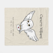 ハリー・ポッター | オーダーメイドのヘドウィグ フリースブランケット (正面(横))