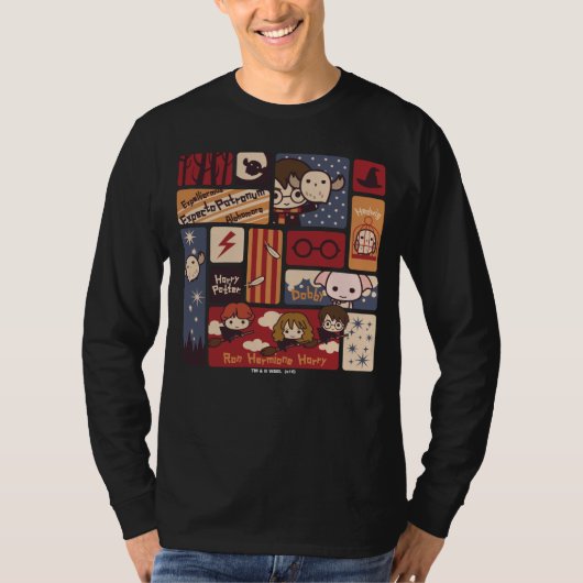 ハリー・ポッター カートゥーンパターン Tシャツ (正面)