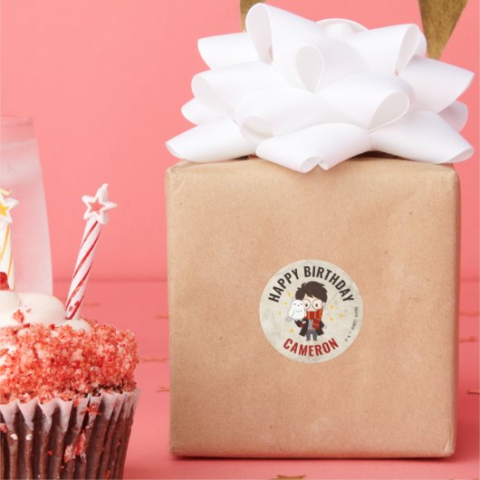 ハリー・ポッター™ キャラクター マジカル アーチ バースデー ラウンドシール (パーティー)