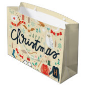 ハリー・ポッター |クリスマスアイコン付きハッピークリスマス ラージペーパーバッグ (裏面アングル)