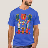 ハリー・ポッター クリスマス フレンズ イン フロント オブ ザ ファイア Tシャツ (正面)
