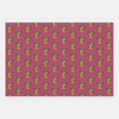 ハリー・ポッター |グリフィンドールクレスト金ゴールドと赤 ラッピングペーパーシート (正面2)