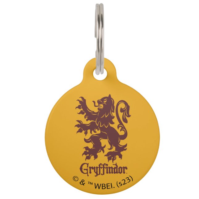 ハリー・ポッター |グリフィンドールライオングラフィック ペット　ネームタグ (正面)
