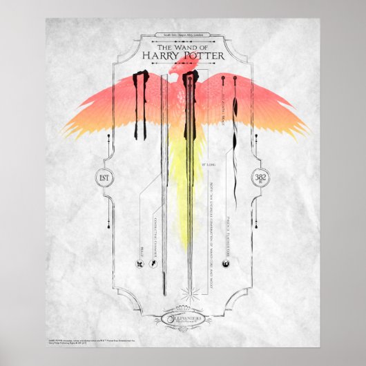ハリー・ポッター・スペル |ハリーの杖インフォグラフィック ポスター (正面)