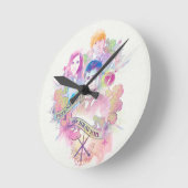 ハリー・ポッター・スペル |ハリー、ハーマイオニー、ロン・ウォーター ラウンド壁時計 (傾斜)