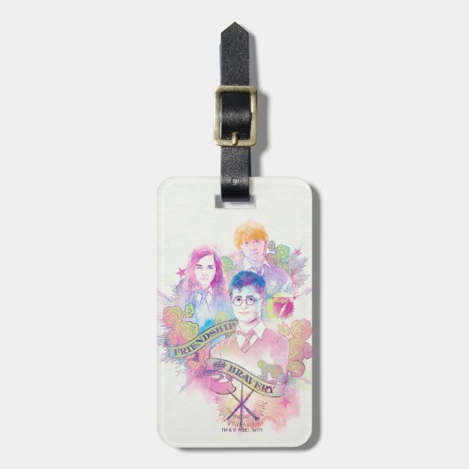 ハリー・ポッター・スペル |ハリー、ハーマイオニー、ロン・ウォーター ラゲッジタグ (正面縦)