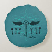 ハリー・ポッター・スペル |飛んでいる鍵 ラウンドクッション (裏面)