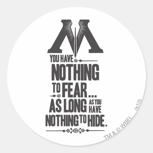 ハリー・ポッター・スペル |魔法省プロパガンダ ラウンドシール (正面)