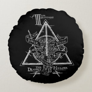 ハリー・ポッター・スペル DEATHLY HALLOWSグラフィック ラウンドクッション