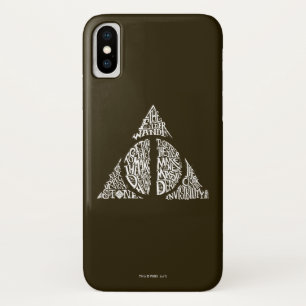 ハリー・ポッター・スペル   DEATHLY HALLOWSタイポグラフィ iPhone X ケース