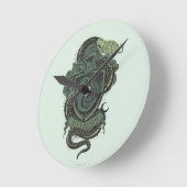 ハリー・ポッター |スリザリンの紋章 ラウンド壁時計 (傾斜)