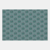 ハリー・ポッター |スリザーリンクレストグリーン ラッピングペーパーシート (正面2)