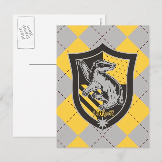 ハリー・ポッター | ハッフルパフ寮の誇り crest ポストカード (正面/裏面)