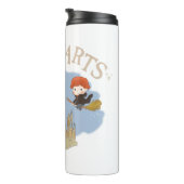 ハリー・ポッター™、ハーマイオニー、ロンがホグワーツを飛ぶ™ タンブラー (回転右)