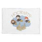 ハリー・ポッター™、ハーマイオニー、ロンがホグワーツを飛ぶ™ 枕カバー (裏面)