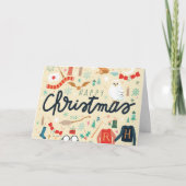 ハリー・ポッター | フェスティブなアイコンと一緒に楽しいクリスマス シーズンカード (正面)