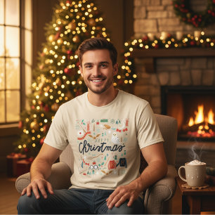ハリー・ポッター   フェスティブ・アイコンと一緒にハッピー・クリスマス Tシャツ