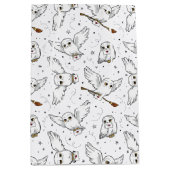 ハリー・ポッター |ヘドウィッグ柄 – ベビーシャワー ミディアムペーパーバッグ (正面)