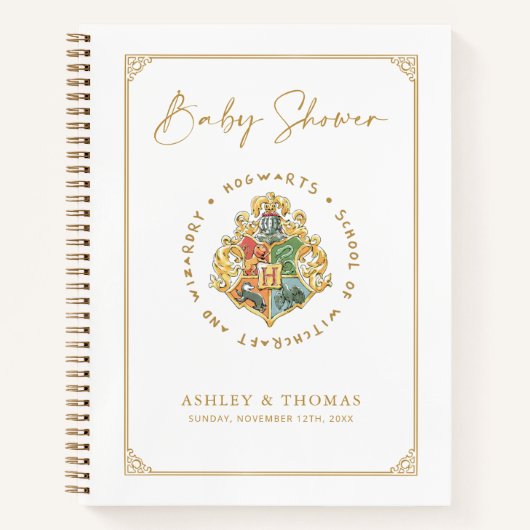 ハリー・ポッター |ベビーシャワーのゲストギフトリスト ノートブック (正面)
