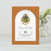 ハリー・ポッター ホグワーツの紋章 アーチ 誕生日 招待状 (スタンド正面)