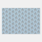 ハリー・ポッター |ホグワーツクレスト – 青 ラッピングペーパーシート (正面3)