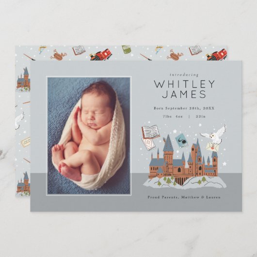 ハリー・ポッター |ホグワーツ城の誕生のお知らせ 招待状 (正面/裏面)