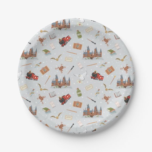 ハリー・ポッター |ホグワーツ柄ベビーシャワー ペーパープレート (正面)