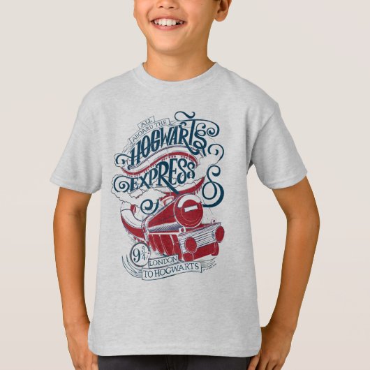 ハリー・ポッター | ホグワーツ特急 タイポグラフィー Tシャツ (正面)