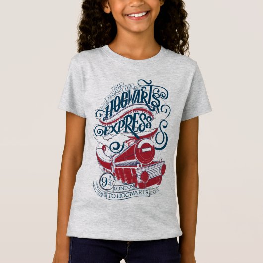 ハリー・ポッター | ホグワーツ特急 タイポグラフィ Tシャツ (正面)