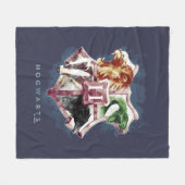 ハリー・ポッター |ホグワーツ™クレスト水彩 フリースブランケット (正面(横))