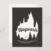 ハリー・ポッター |ホグワーツ™城タイポグラフィ ポストカード (正面/裏面)