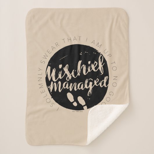ハリー・ポッター |マラウダー地図チャームタイポグラフィ シェルパブランケット (正面)