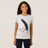 ハリー・ポッター |メガネとクイル Tシャツ (正面フル)
