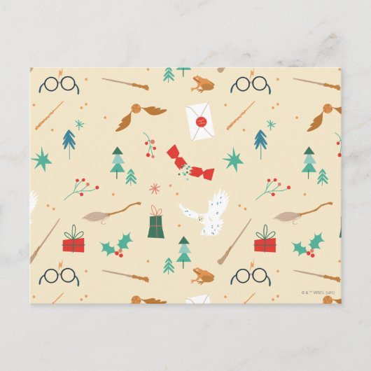 ハリー・ポッター |休日のアイコンのパターン シーズンポストカード (正面)