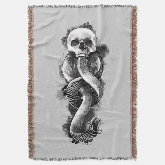 ハリー・ポッター |濃いマークの水色 スローブランケット (正面縦)