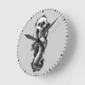 ハリー・ポッター |濃いマークの水色 ラウンド壁時計 (傾斜)