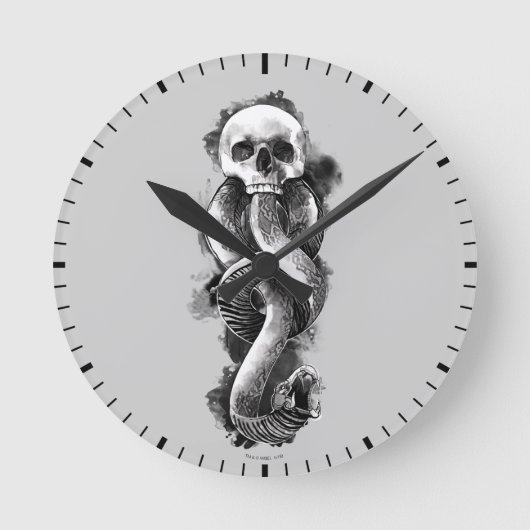 ハリー・ポッター |濃いマークの水色 ラウンド壁時計 (正面)