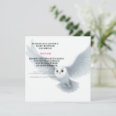 ハリー・ポッター | 白いフクロウのベビーシャワー 招待状 (スタンド正面)