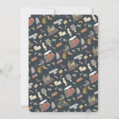 ハリー・ポッター | 花のホグワーツ城のウェディング 招待状 (裏面)