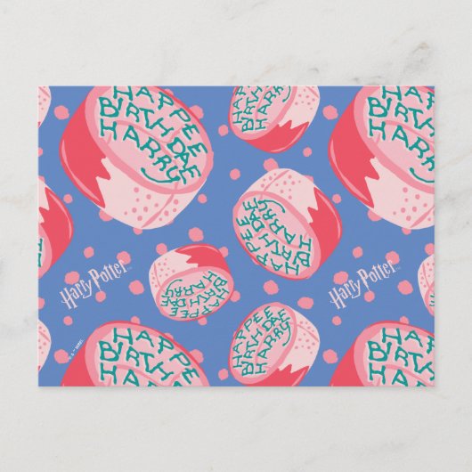 ハリー・ポッター™ 誕生日ケーキ柄 ポストカード (正面)