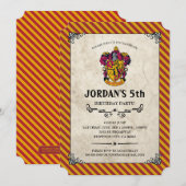 ハリー・ポッター 誕生日 | グリフィンドール 招待状 (正面/裏面)